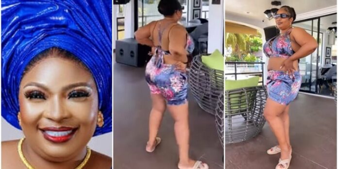 “Why you dey cover your belle?” – Laide Bakare dragged over her outfit in recent video