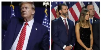 Trump’s granddaughter wears sequined dress to his victory event