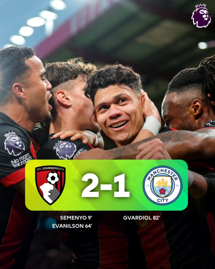 Bournemouth breaks Man City’s unbeaten Bournemouth breaks Man City’s unbeaten