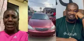 Lady in tears of joy as Don Jazzy gifts her N5M to buy car for children's school runs