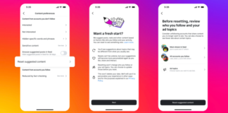 Instagram allows teens to reset algorithmic content in Feed, Explore, and Reels