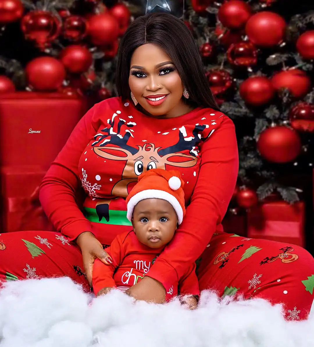 Tawa Ajisefinni & Dayo Amusa Celebrate Their First Christmas as Proud Moms