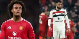 EPL: Bruno Fernandez expresses dismay over Man United fans booing of Zirkzee