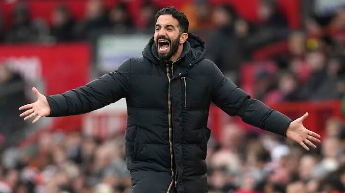 EPL: Frustrated Amorim smashes TV inside Man Utd dressing room after Brighton defeat