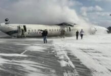 Many injuried as Delta Plane crashes, flips over at airport