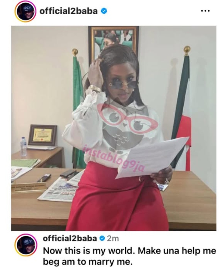 Nigerians, help me beg Hon. Natasha to marry me – 2Face (Video) 1 IMG 20250212 083335