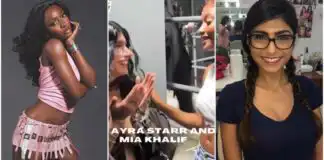 Ayra Starr and Mia Khalifa