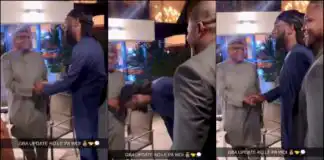 Watch Epic moment Burna Boy Prostrates to Greet Africa’s Richest Man, Aliko Dangote