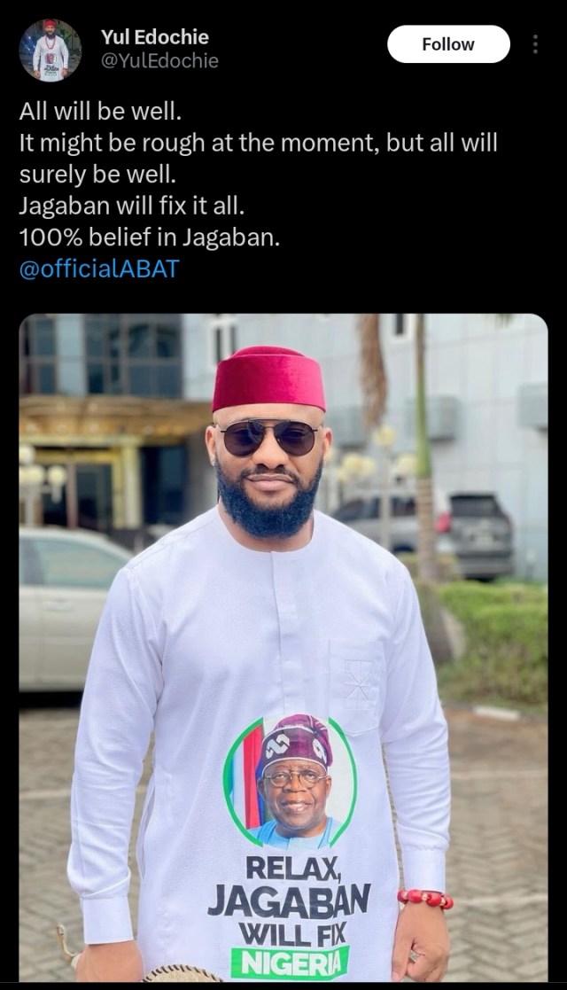 “Jagaban will fix it” – Yul Edochie assures Nigerians amid hardship 1 Screenshot 20250324 160236