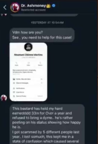 "She once called me a Pig" - Verydarkman Reacts After Ashmusy Seeks Help Recovering N33M from Scammer Despite Past Beef 2 Screenshot 2025 04 24 065607