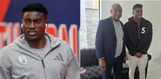 NFF President Ibrahim Gusau Visits Injured Super Eagles Star Taiwo Awoniyi in UK