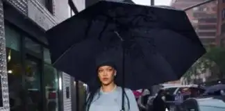 Rihanna Reveals Baby Bump at Met Gala