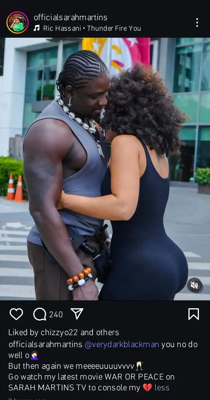 “You no do well o" - Sarah Martins Heartbroken as Very Dark Man Flaunts Mystery Woman in Turkey 2 Sarah Martins Heartbroken as Very Dark Man Flaunts Mystery Woman in Turkey