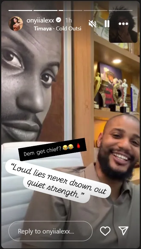 "Loud lies never drown out quiet strength” - Onyii Alex Addresses Concerns Over Alex Ekubo’s Whereabouts With Reassuring Update 2 onyii1