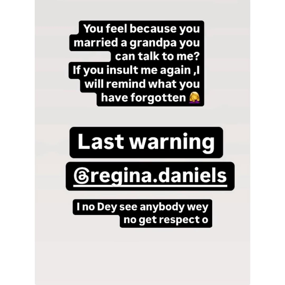 “Nigerians have forgotten you and your old man" - Angela Okorie Blasts Regina Daniels Over Comment on Mercy Johnson’s Health 4 162665015