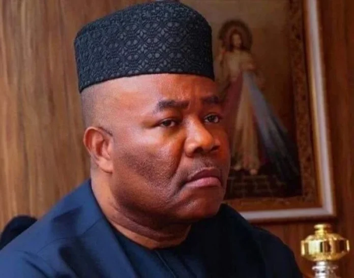 Akwa Ibom Governor Umo Eno Visits Senate President Akpabio After Defecting to APC