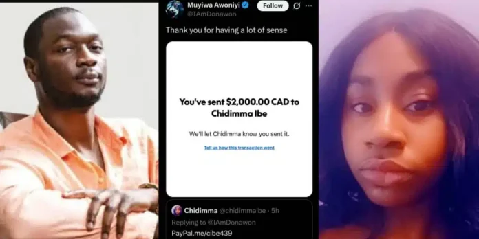 Tems Manager Gifts Nigerian Lady $2,000 for Smart Defense Amid Backside Comment Controversy