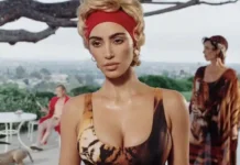 Kim Kardashian Channels 60s Glam for Bold New Roberto Cavalli x SKIMS Swim Campaign