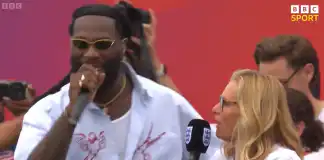 Burna Boy Performs at England Women’s Euro Trophy Parade at Buckingham Palace