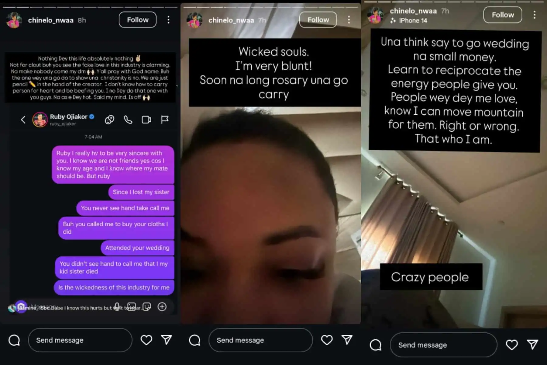 You didnt call me when my sister died Chinelo Nwaa slams Ruby Ojiakor Kemi Filani blog min