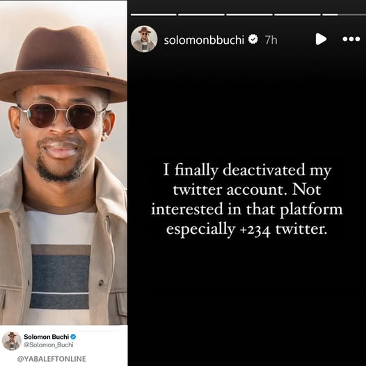 Solomon Buchi Deactivates Twitter Account, Says He’s Done With “+234 Twitter” 1 Solomon Buchi Deactivates Twitter Account, Says He’s Done With “+234 Twitter”