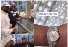 Davido Surprises Isreal DMW with a Rolex Watch in New York