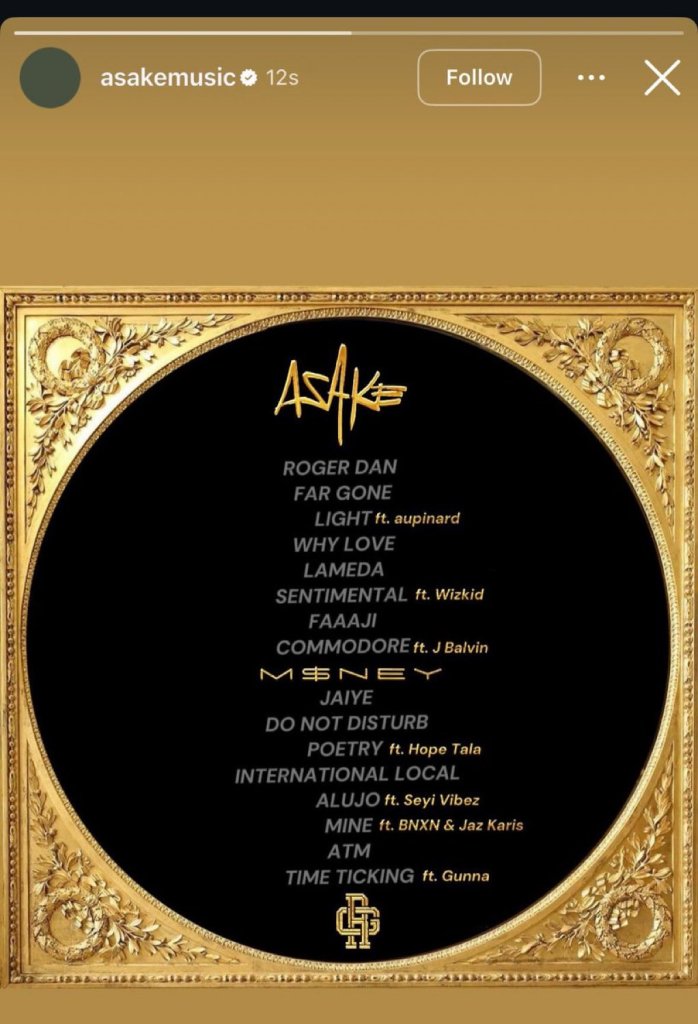 Asake Unveils Star-Studded Tracklist for Upcoming Album 1 20250920 110939