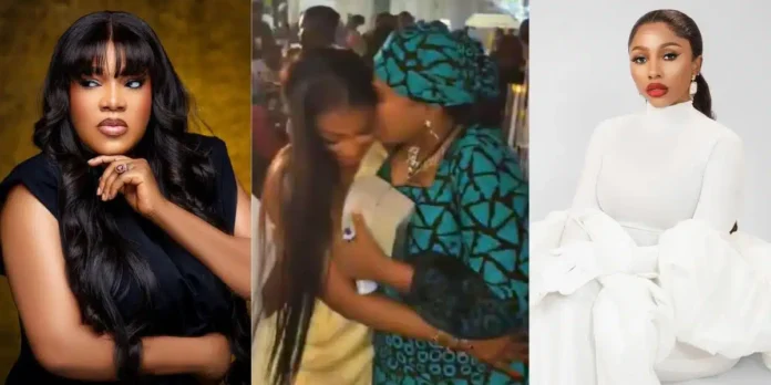 “It’s Mercy Eke That Gave Me ₦1 Million!” — Toyin Abraham’s Reaction Steals the Show at Toke Makinwa’s Baby Dedication