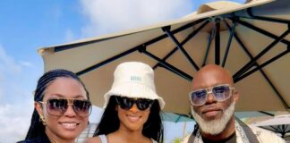Actress Enado Odigie and Husband Tola Odunsi Hang Out With American Singer Ciara in Lagos
