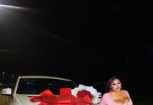 Nigerians React As Ada La Pinky Flaunts New Car