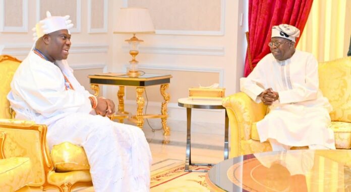 Ooni of Ife Pays Christmas Day Visit to President Tinubu in Lagos