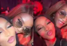 Nigerians React as Toke Makinwa, Genevieve Nnaji Share Warm Moment at Birthday Party