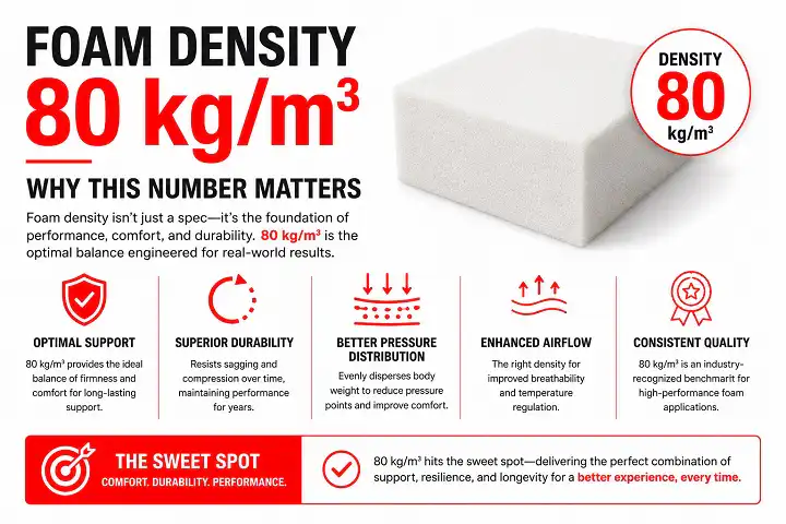 M&F Mainfoam Orthopedic Mattress | 80 kg/m³ Foam Density