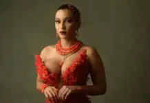 South African Star Ash-ley Ogle Stuns in Red at AMVCA 2026 in Lagos