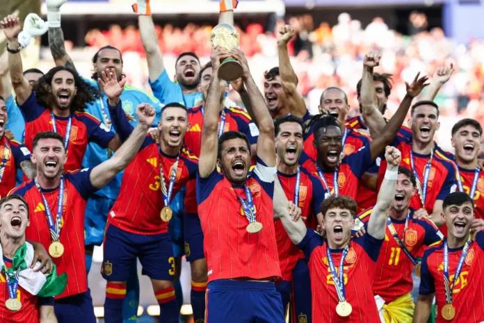AFP__20260719__C2LJ4PY__v1__MidRes__FblWc2026Match104EspArgFinalTrophy Spain Ends Argentina's Reign as Ferran Torres Fires La Roja to Second FIFA World Cup Title
