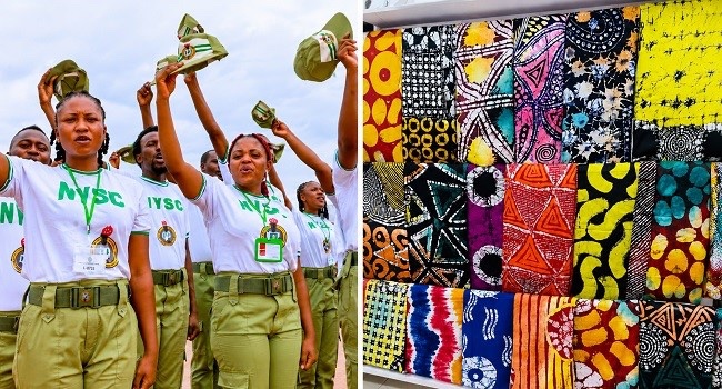 FG Plans to Replace NYSC Khaki With Made-in-Nigeria Adire Uniform